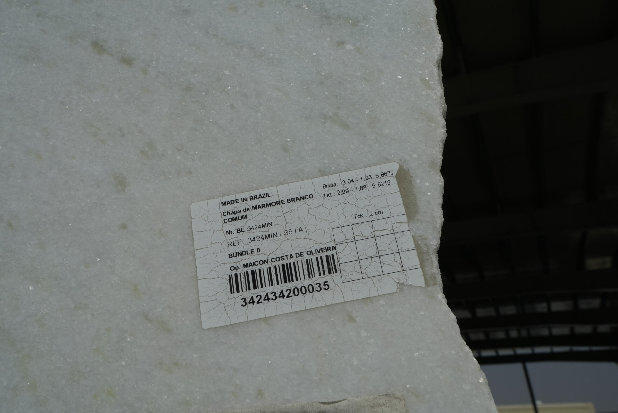 CHAPA DE MARMORE BRANCO - Image 2
